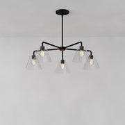 Conica Sculptural 5-Light Cone Chandelier - Modern Glass Lighting for Home